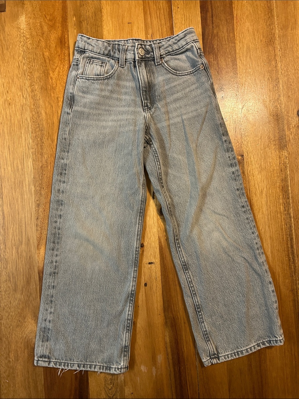 Zara Light Blue Wide-Leg Kids Jeans
